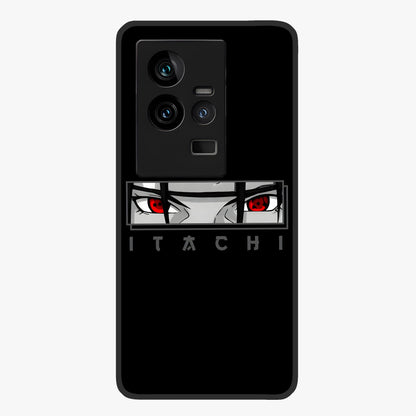 Scarlet Gaze Dominance Glass Case showing flat back view with striking red themed artwork and glossy glass finish.