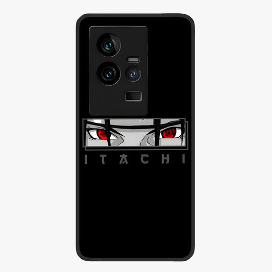 Scarlet Gaze Dominance Glass Case showing flat back view with striking red themed artwork and glossy glass finish.