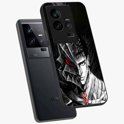 Berserker Blood Oath Glass Case displayed in angled mockup highlighting dark fantasy graphic design and powerful theme.