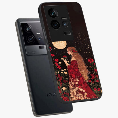 Crimson Dreams Glass Case displayed in angled mockup highlighting soft crimson aesthetic design with artistic theme.