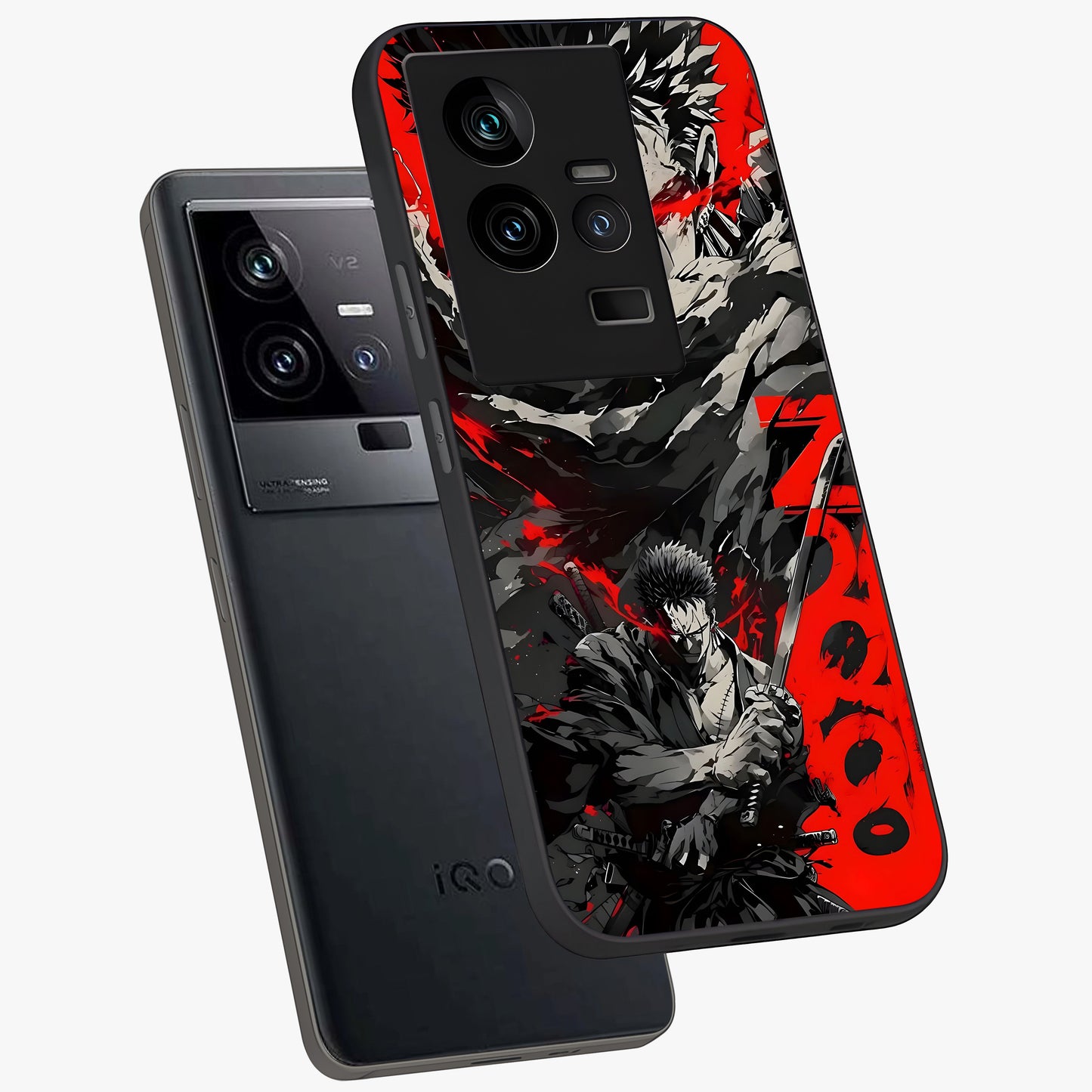 Demon Sword Resolve Glass Case displayed in angled mockup highlighting powerful demon sword illustration with dark fantasy aesthetic.