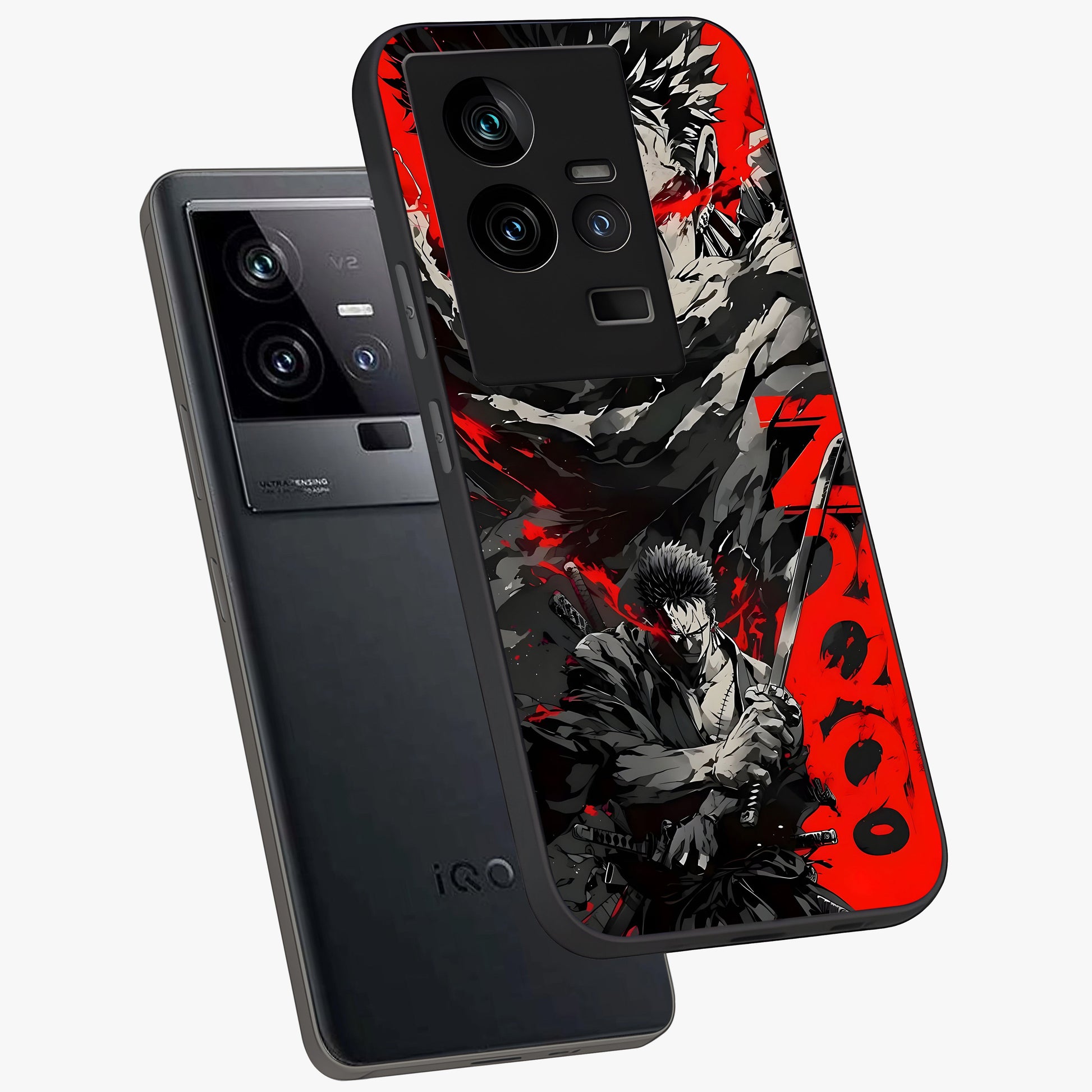 Demon Sword Resolve Glass Case displayed in angled mockup highlighting powerful demon sword illustration with dark fantasy aesthetic.