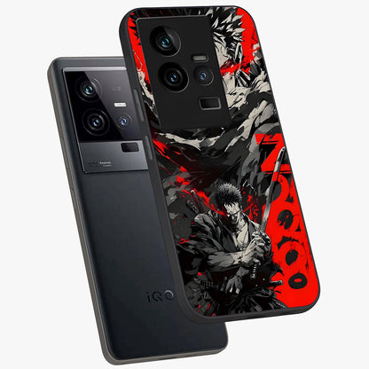 Demon Sword Resolve Glass Case displayed in angled mockup highlighting powerful demon sword illustration with dark fantasy aesthetic.