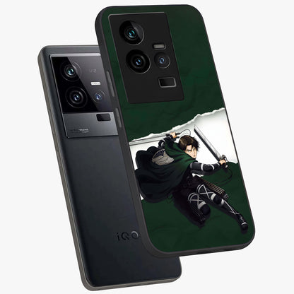Emerald War Vanguard Glass Case displayed in angled mockup highlighting intense battle inspired design with emerald tone aesthetic.