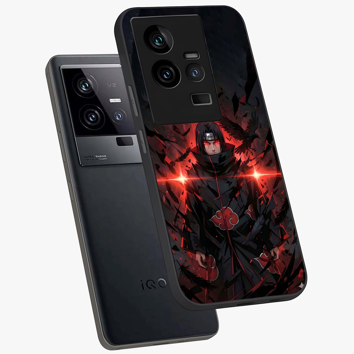 Focused Blade Discipline Glass Case displayed in angled mockup highlighting clean minimal text artwork with modern aesthetic style.
