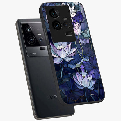 Gloss Petal Rush Glass Case displayed in angled mockup highlighting vibrant petal design with elegant floral aesthetic.