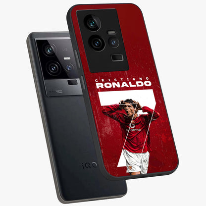 Goal Celebration Legacy Glass Case displayed in angled mockup highlighting energetic sports celebration design with bold athletic theme.