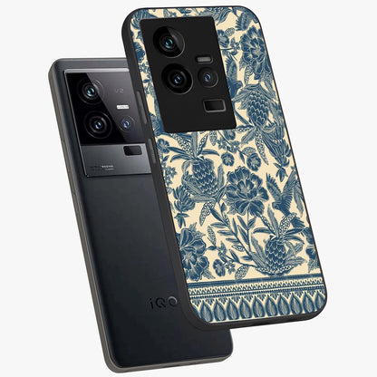 Heirloom Wild Bloom Glass Case displayed in angled mockup highlighting botanical bloom design with classic aesthetic style.