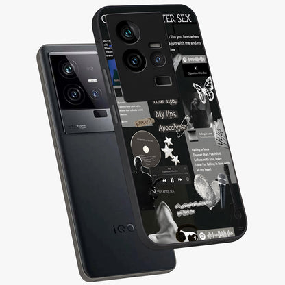 Midnight Love Echo Glass Case displayed in angled mockup highlighting elegant love inspired design with deep aesthetic style.