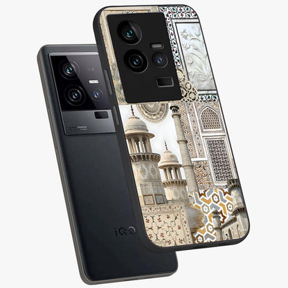 Mughal Marble Legacy Glass Case displayed in angled mockup highlighting elegant heritage marble artwork with royal aesthetic.