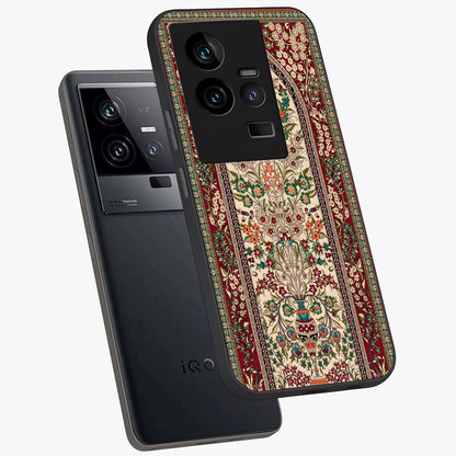 Persian Inspired Glass Case displayed in angled mockup highlighting intricate traditional design with elegant cultural aesthetic.