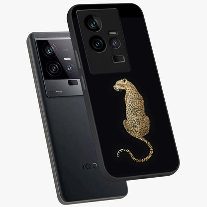 Regal Leopard Glass Case displayed in angled mockup highlighting powerful animal illustration with stylish wild aesthetic.