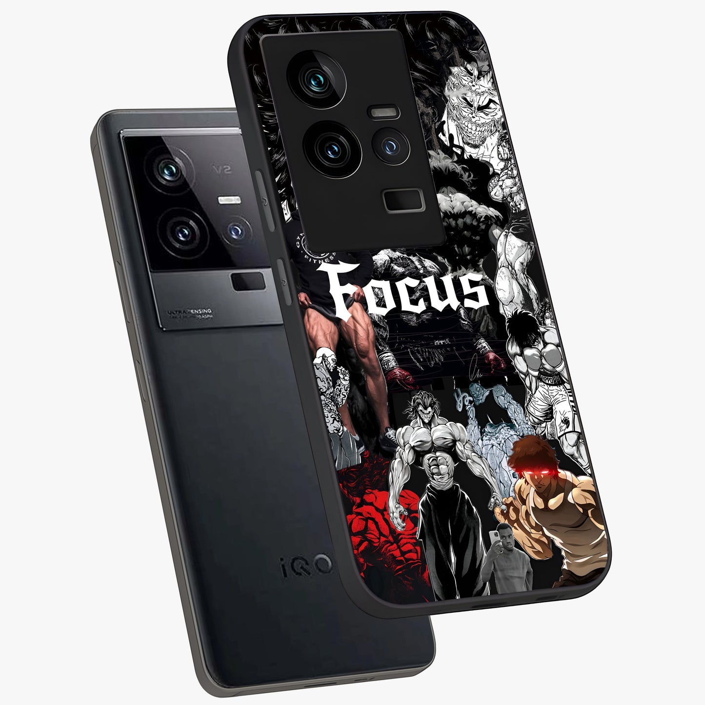 Relentless Power Focus Glass Case displayed in angled mockup highlighting bold statement design with modern aesthetic style.