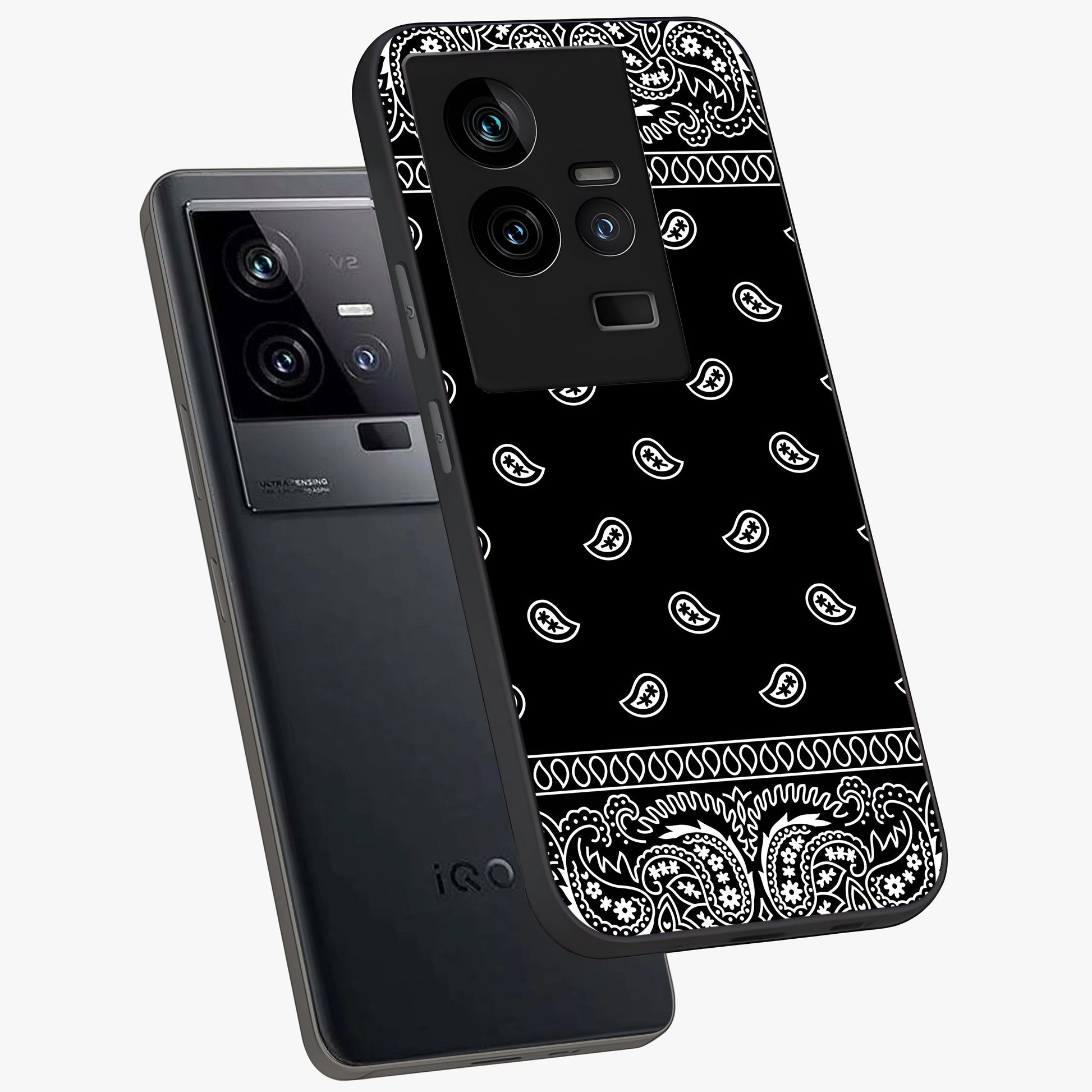 Retro Rebel Threads Glass Case displayed in angled mockup highlighting retro inspired graphic design with rebellious aesthetic.