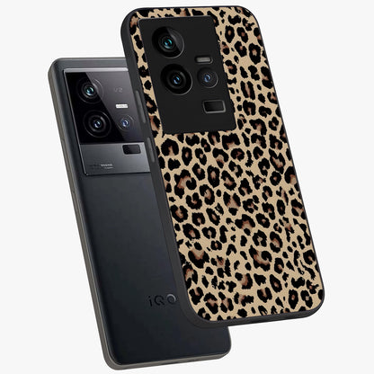 Savage Chic Pattern Glass Case displayed in angled mockup highlighting bold fashion inspired design with chic aesthetic.