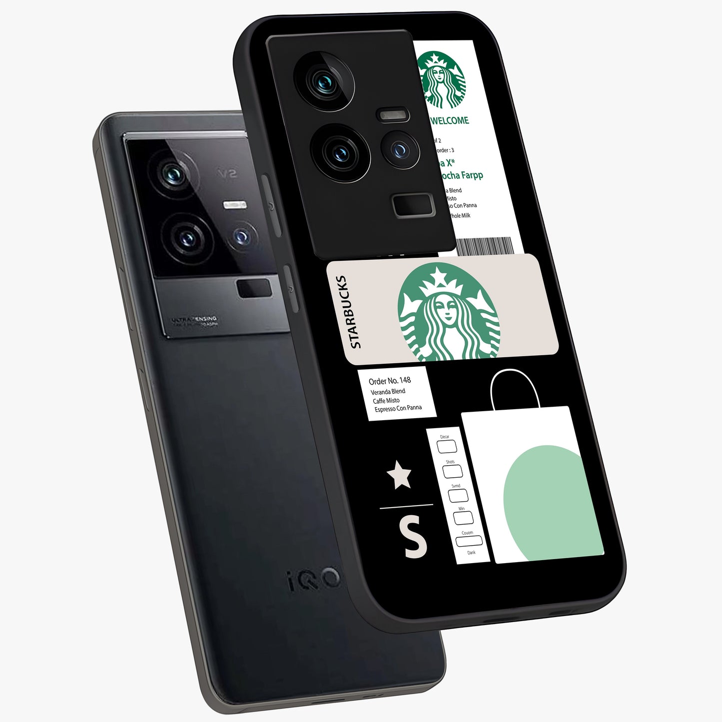 Starbucks Mocha Glass Case displayed in angled mockup highlighting stylish mocha themed design with cozy café aesthetic.