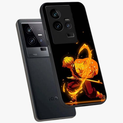 Thunder Flame Execution Glass Case displayed in angled mockup highlighting dramatic fire themed design with intense fantasy aesthetic.