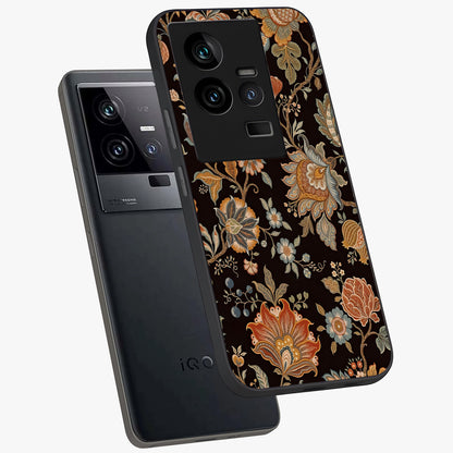 Vintage Floral Dream Glass Case displayed in angled mockup highlighting elegant vintage flower design with soft aesthetic style.