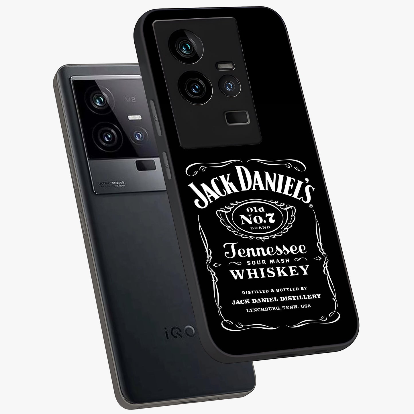 Vintage Whiskey Heritage Glass Case displayed in angled mockup highlighting retro beverage themed design with heritage aesthetic.