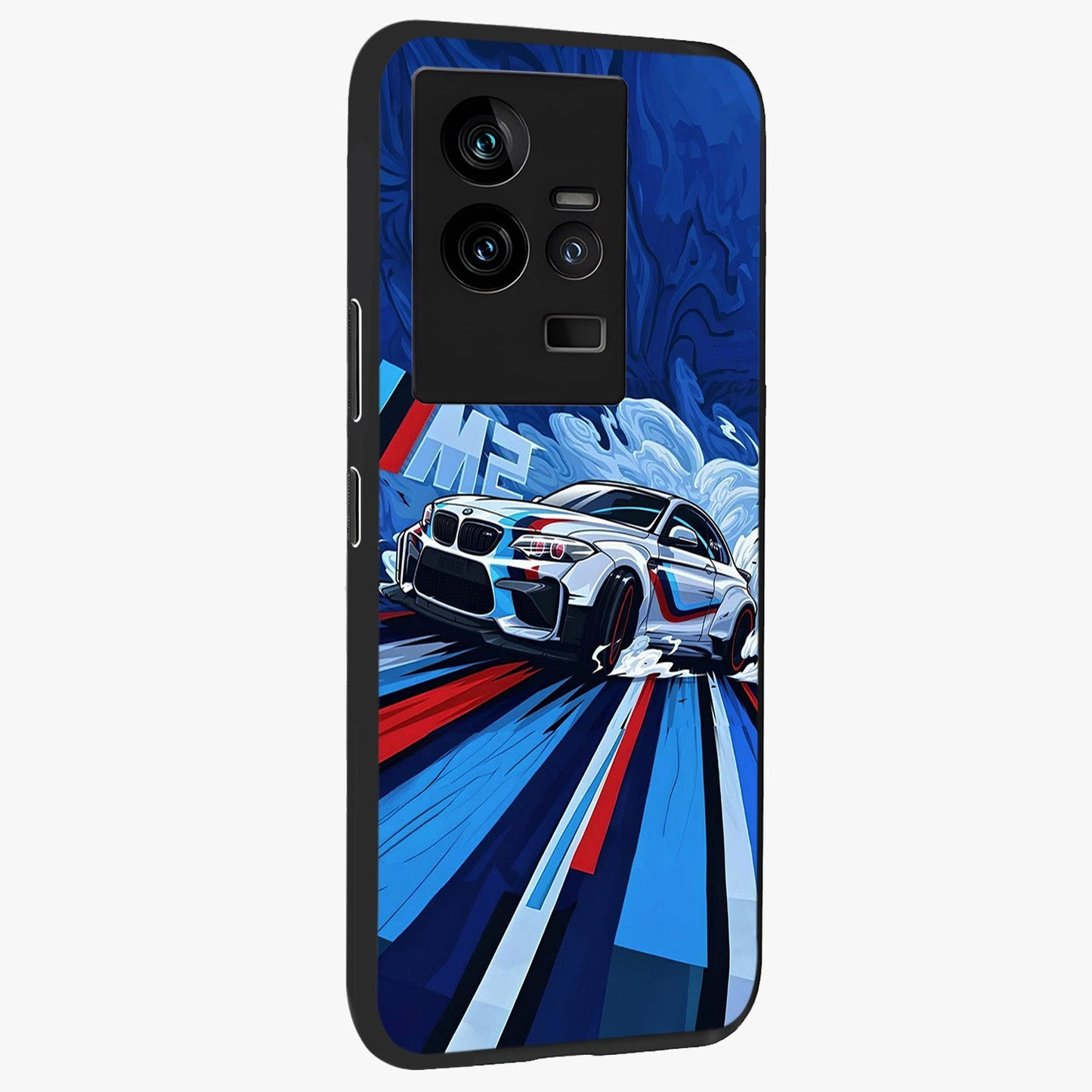 Drift Power Rush Glass Case upright view showcasing high speed racing artwork with bold automotive theme.