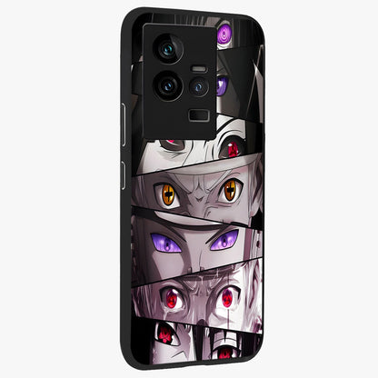 Eyes of Destiny Glass Case upright view showcasing symbolic eye artwork with dramatic artistic theme.