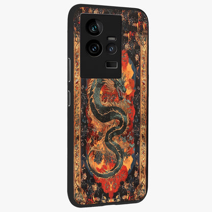 Inferno Dragon Soul Glass Case upright view showcasing intense dragon artwork with fantasy fire theme.