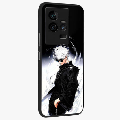 Limitless Shadow King Glass Case upright view showcasing bold shadow warrior artwork with epic fantasy theme.