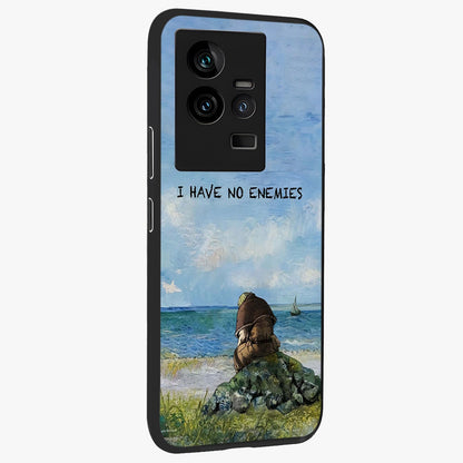 Peace Beyond War Glass Case upright view showcasing powerful peace symbol artwork with inspirational theme.