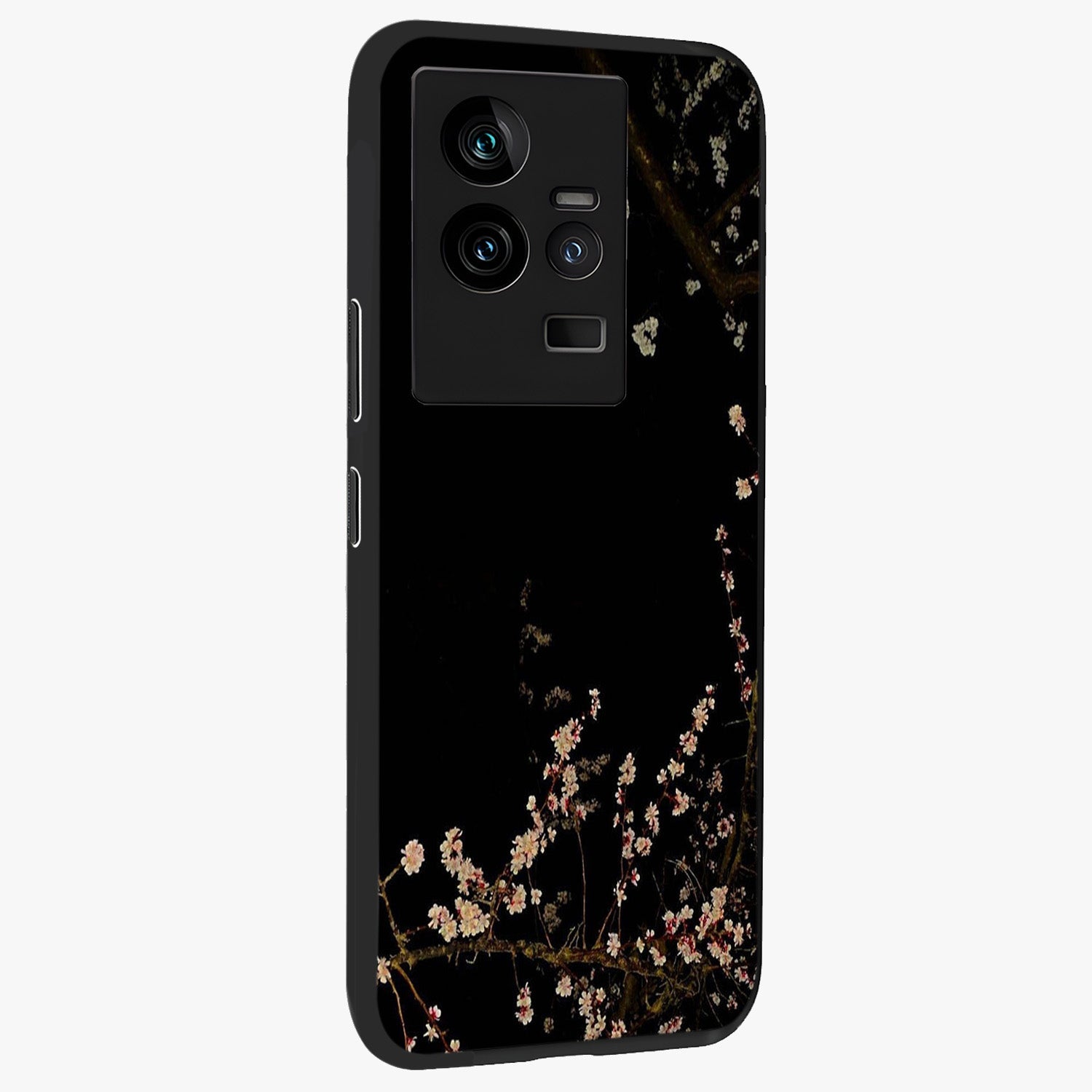 Petal Moon Light With Custom Name Glass Case upright view showcasing elegant floral moon artwork with personalized aesthetic.