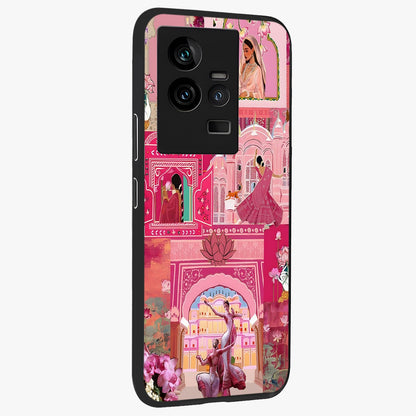 Pink Palace Muse Glass Case upright view showcasing artistic palace artwork with graceful royal theme.