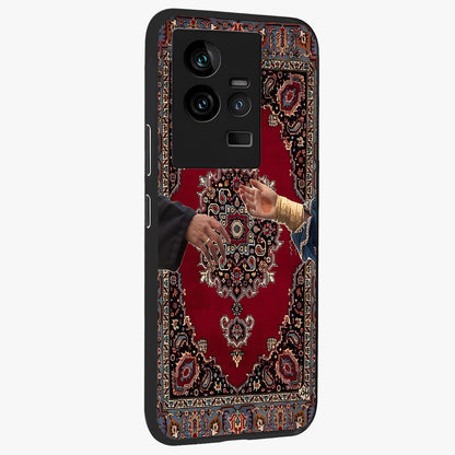 Royal Touch Reach Glass Case upright view showcasing stylish royal inspired artwork with graceful theme.