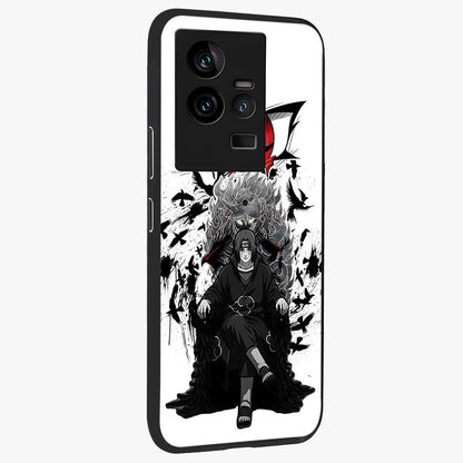 Uchiha Shadow Throne Glass Case upright view showcasing magical underwater galaxy artwork with vibrant cosmic theme.