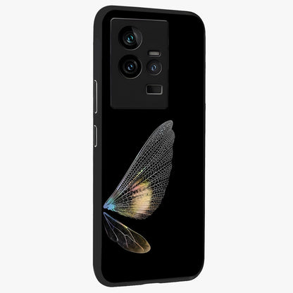 Whispers Of Wings Glass Case upright view showcasing elegant wing artwork with light airy theme.