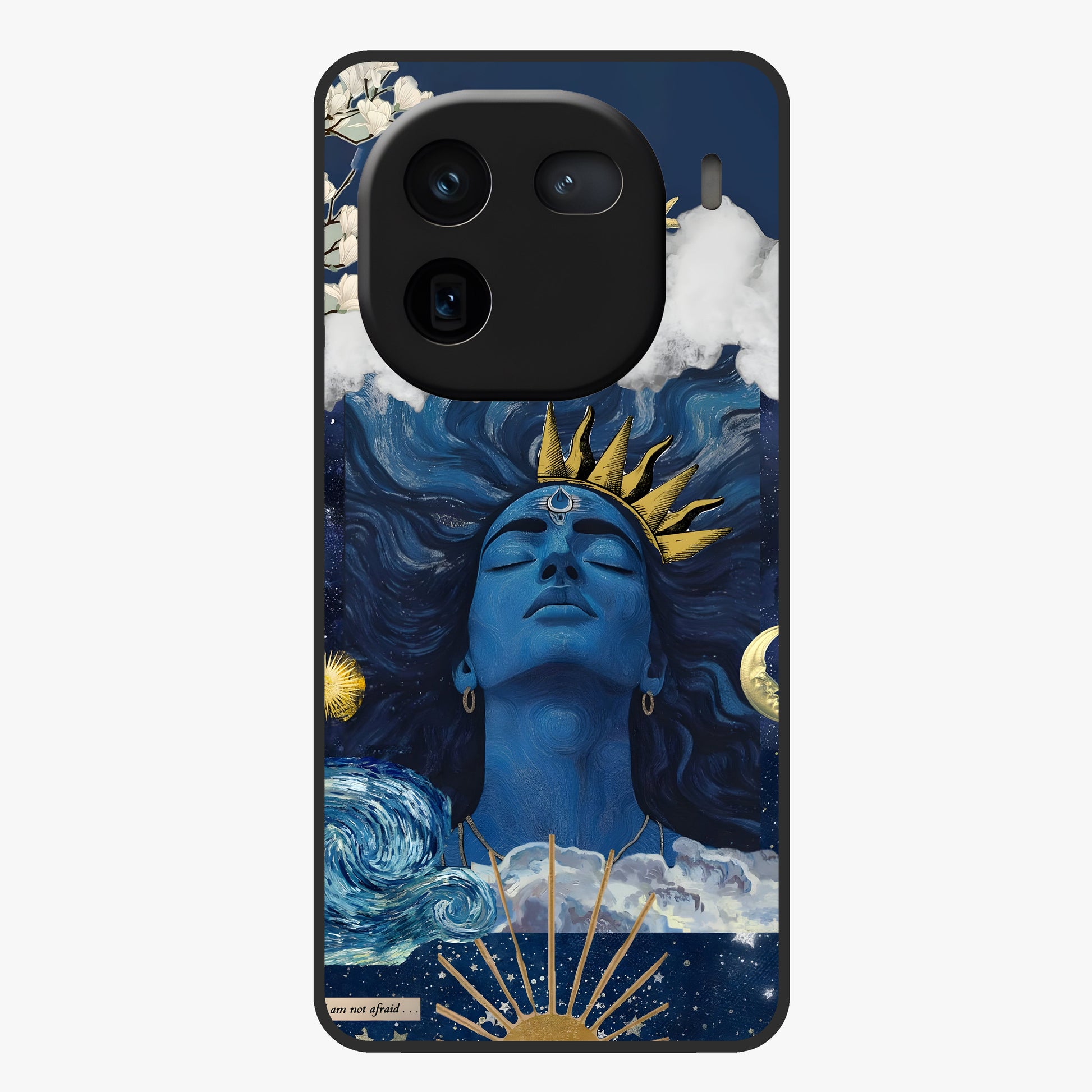 Aesthetic Lord Shiva Glass Case showing flat back view with divine Shiva artwork and glossy glass finish.