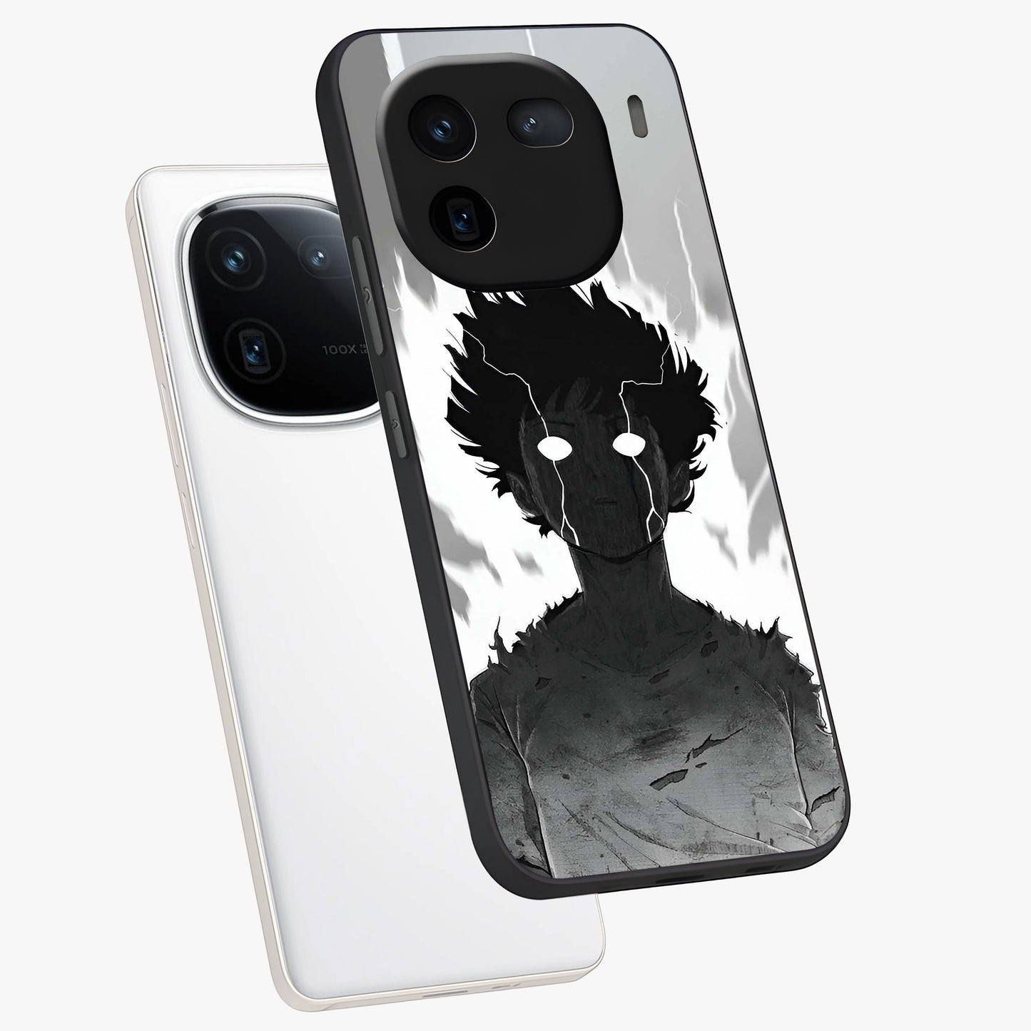 Awakened Inner Rage Glass Case displayed in angled mockup highlighting powerful graphic design and bold artistic theme.