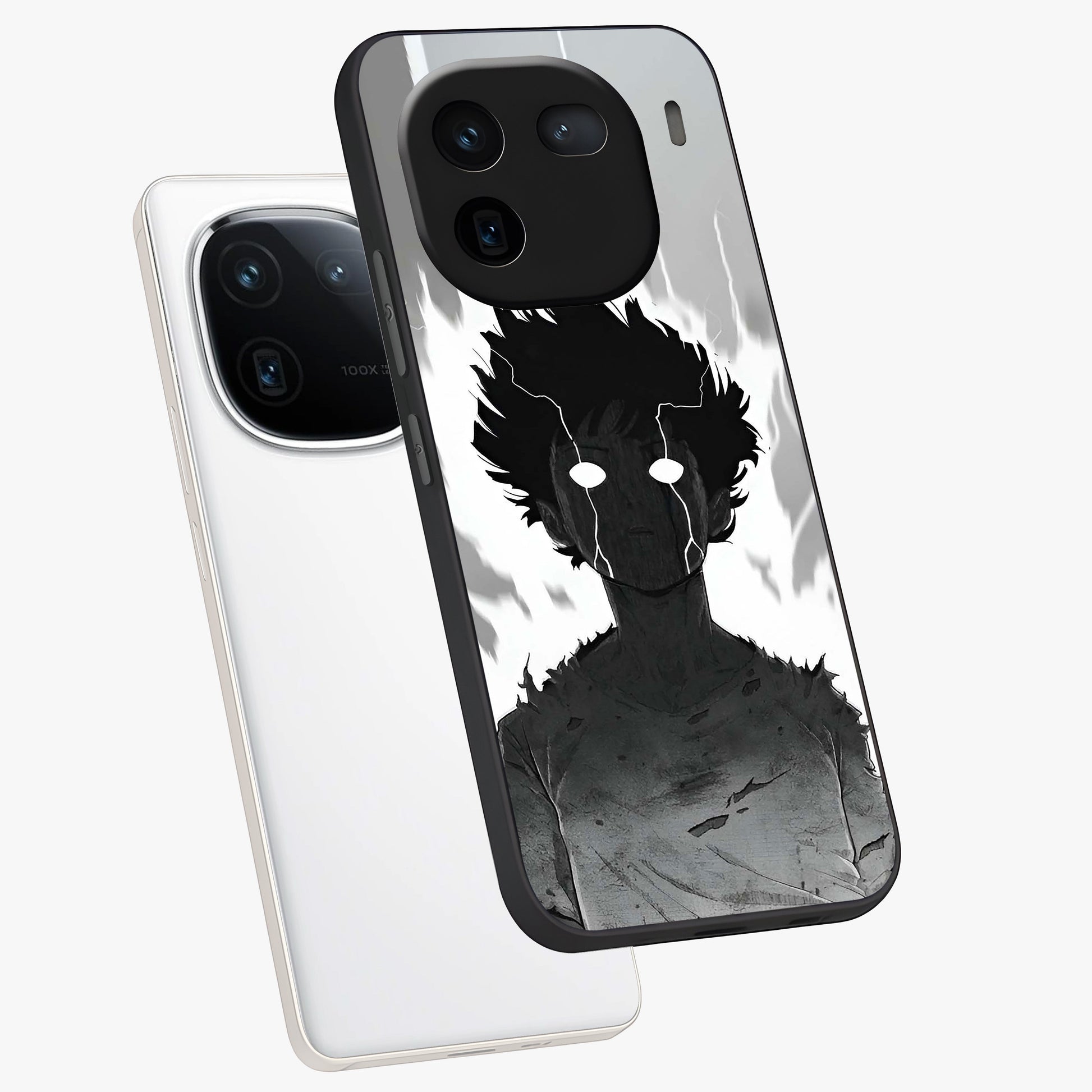 Awakened Inner Rage Glass Case displayed in angled mockup highlighting powerful graphic design and bold artistic theme.
