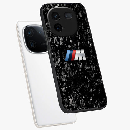 Carbon Speed Mark Glass Case displayed in angled mockup highlighting racing inspired carbon design and sleek aesthetic style.