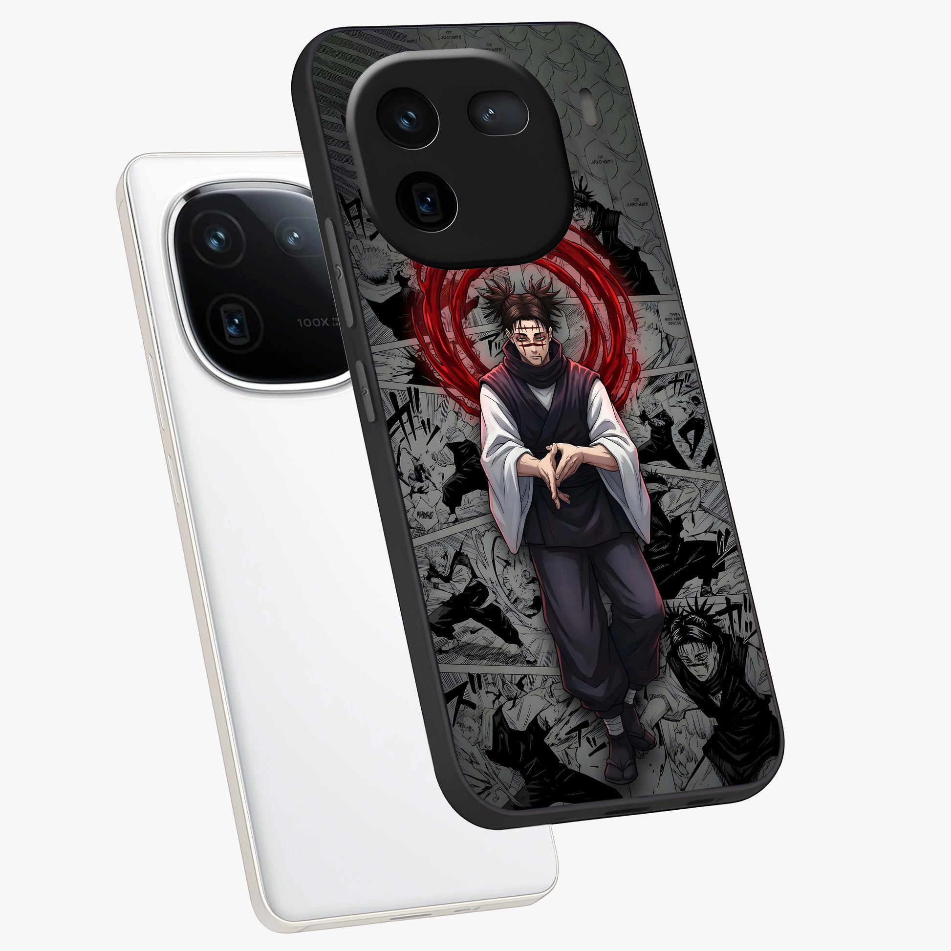 Cursed Ritual Ascension Glass Case displayed in angled mockup highlighting mystical ritual illustration with supernatural aesthetic.