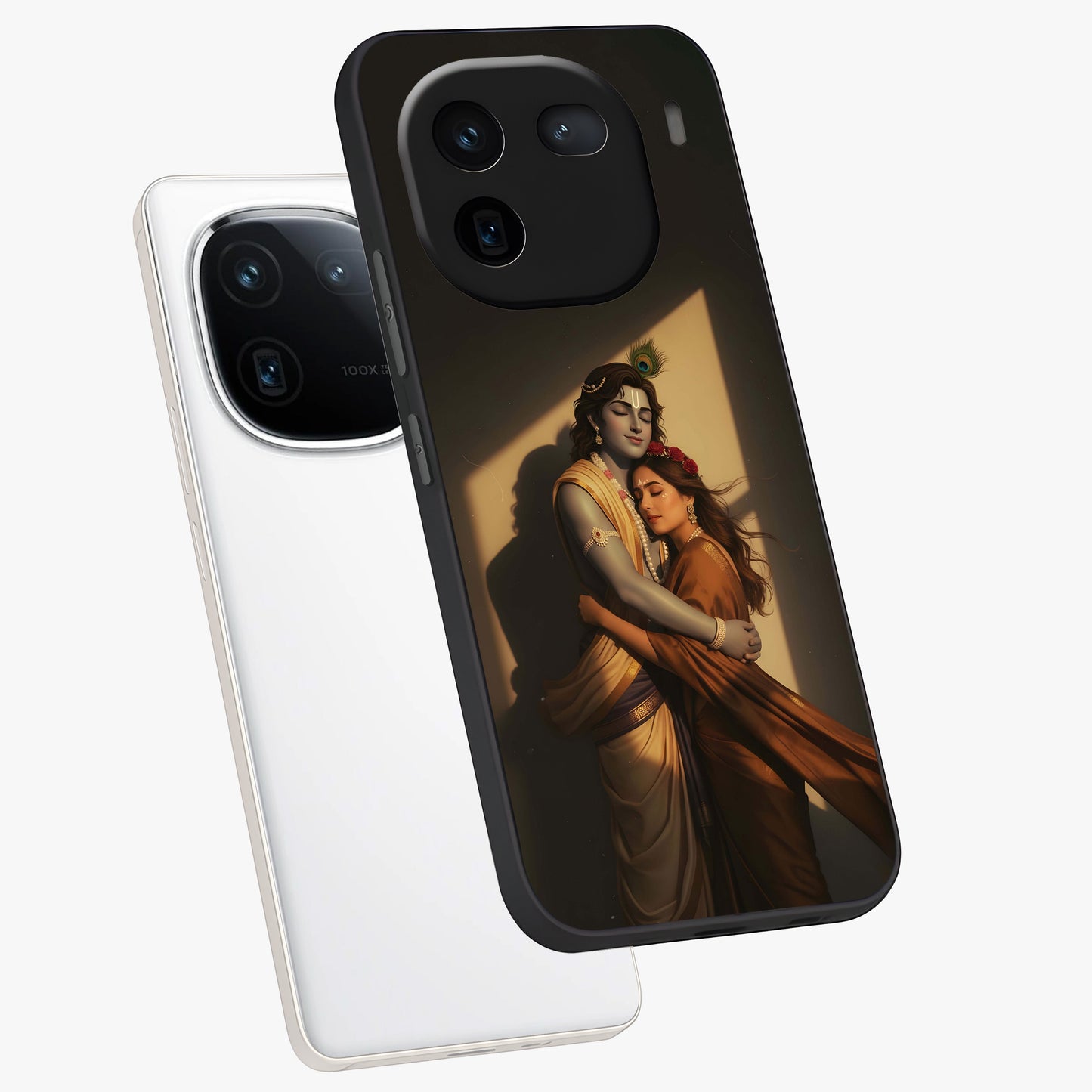 Divine Eternal Love Glass Case displayed in angled mockup highlighting elegant divine inspired design with peaceful aesthetic.