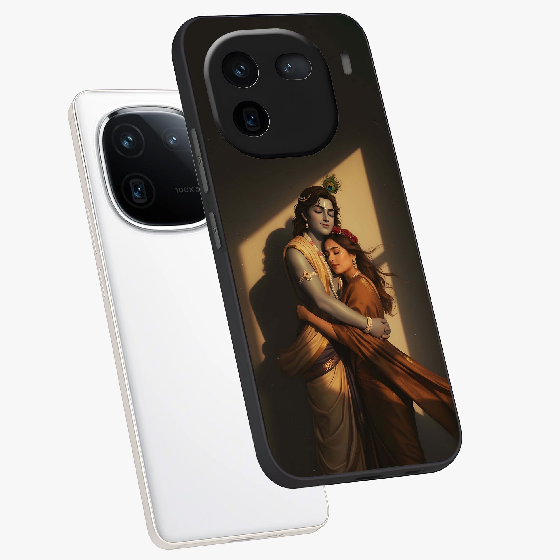 Divine Eternal Love Glass Case displayed in angled mockup highlighting elegant divine inspired design with peaceful aesthetic.