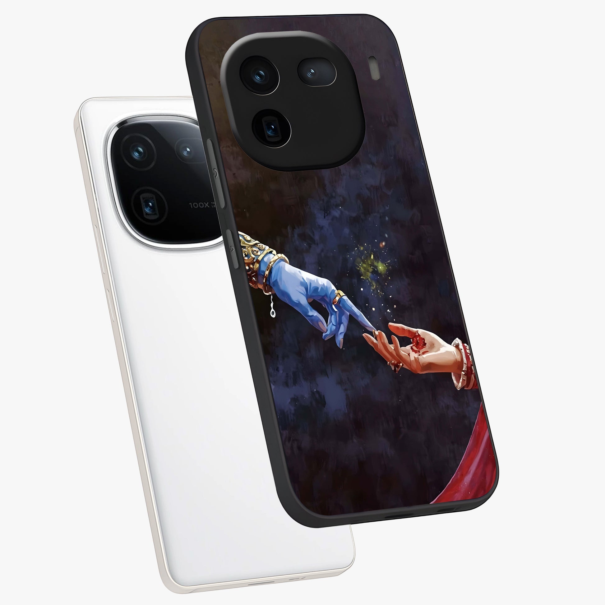 Divine Touch Eternal Glass Case displayed in angled mockup highlighting elegant divine inspired design with calm aesthetic style.
