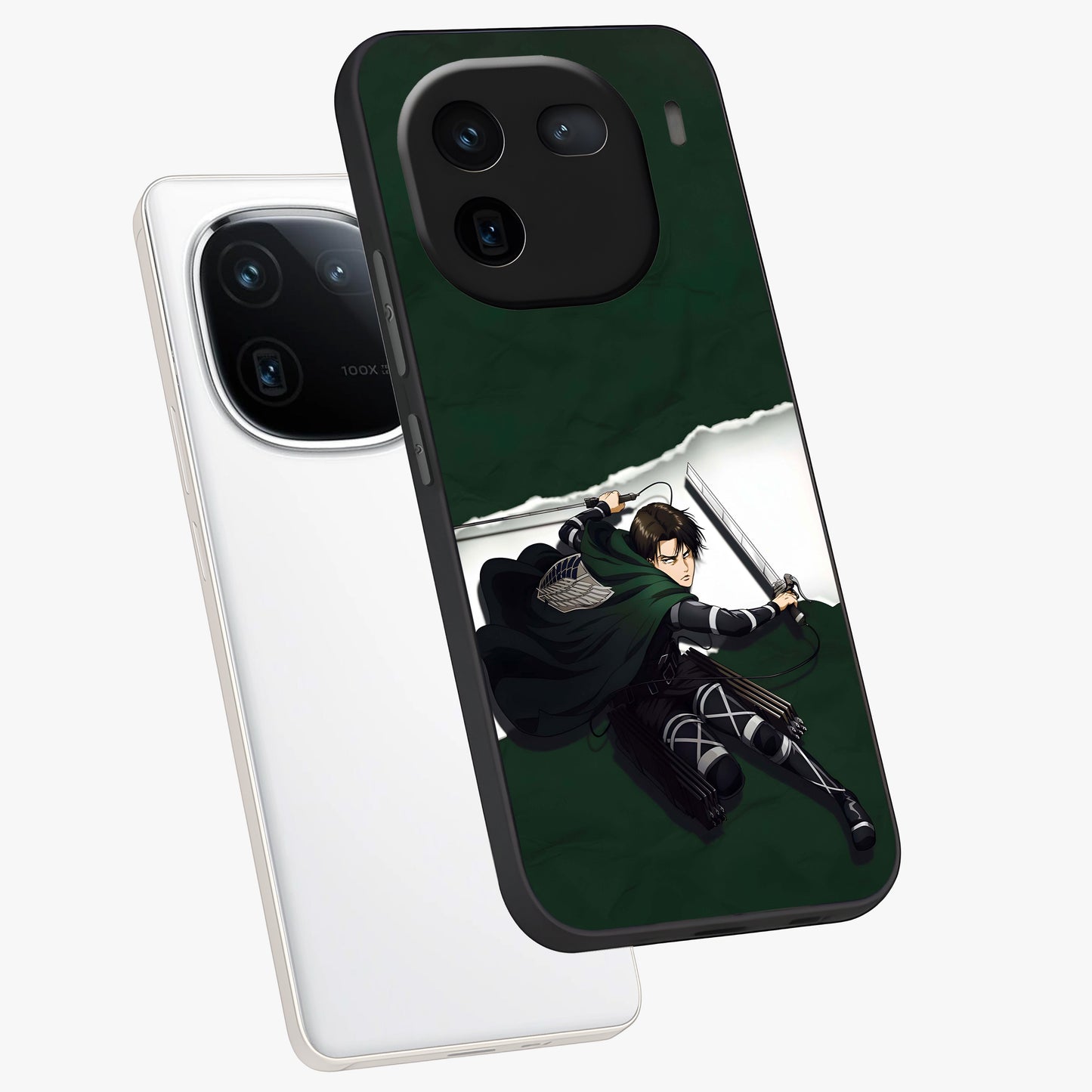 Emerald War Vanguard Glass Case displayed in angled mockup highlighting intense battle inspired design with emerald tone aesthetic.