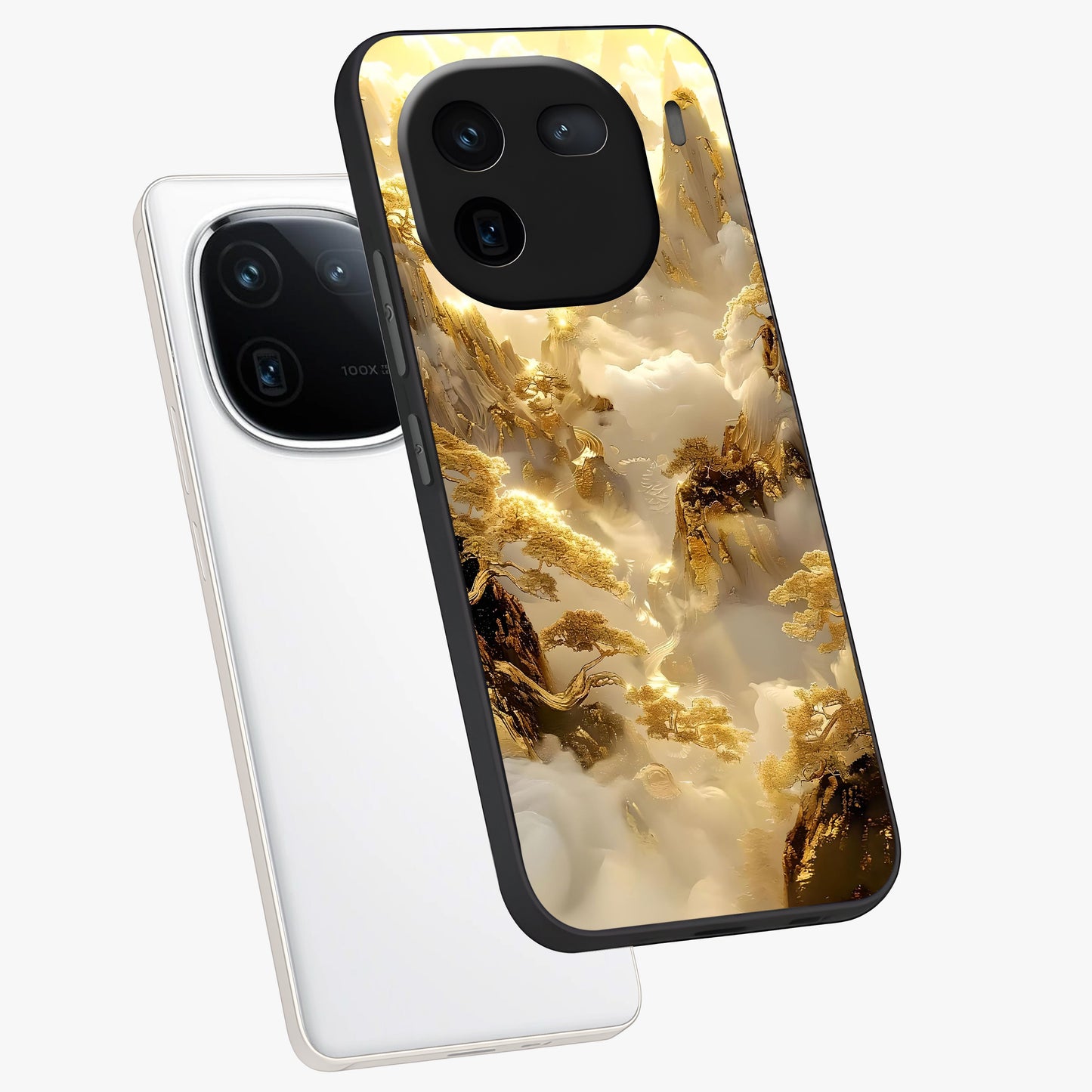 Gates Of Illumination Glass Case displayed in angled mockup highlighting radiant portal inspired design with fantasy aesthetic.