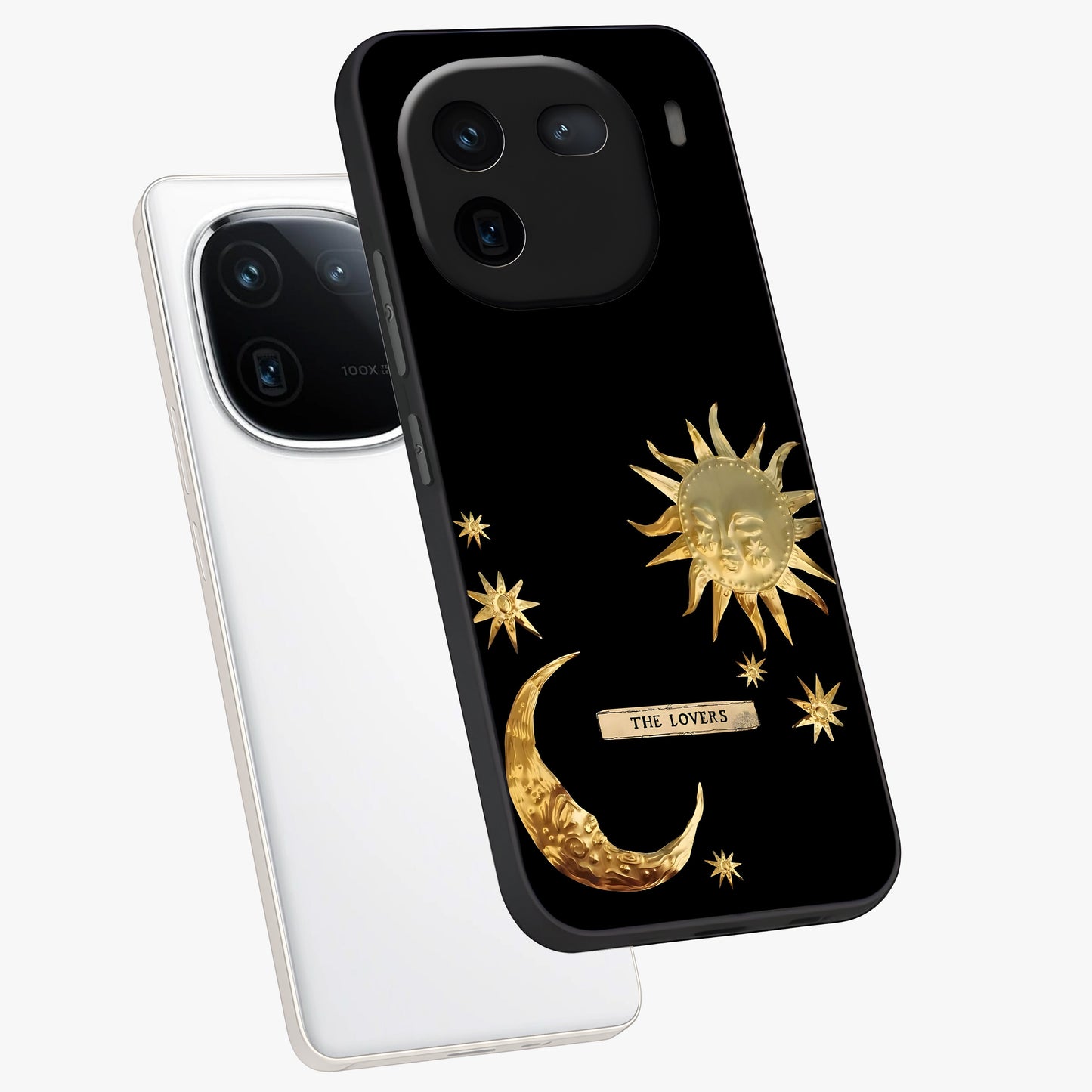 Gold Sun Blush Glass Case displayed in angled mockup highlighting radiant sun design with warm golden aesthetic.