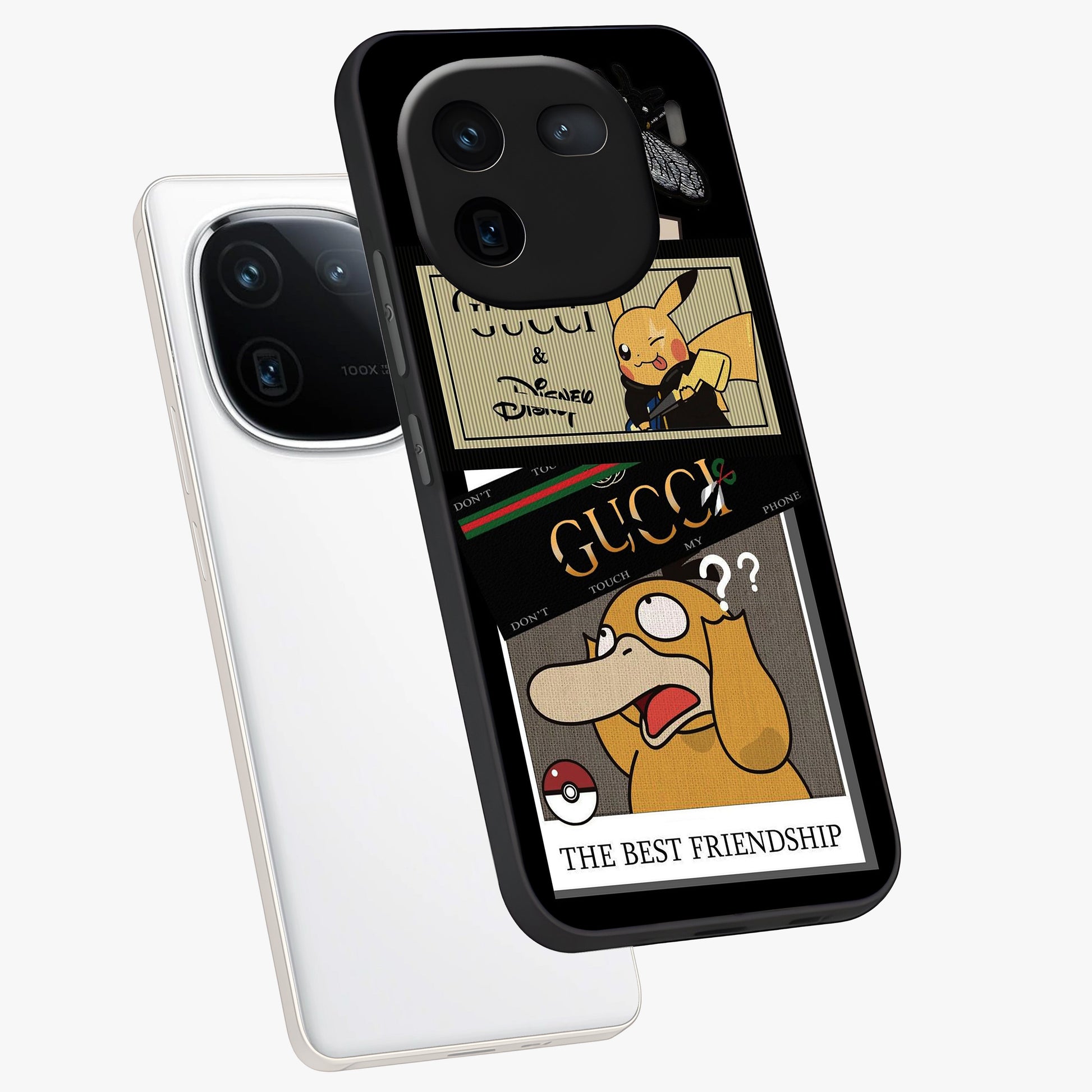 Gucci Play Mashup Glass Case displayed in angled mockup highlighting stylish fashion mashup design with bold aesthetic.