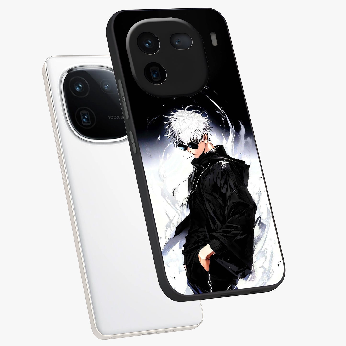 Limitless Shadow King Glass Case displayed in angled mockup highlighting dramatic dark hero design with intense aesthetic.