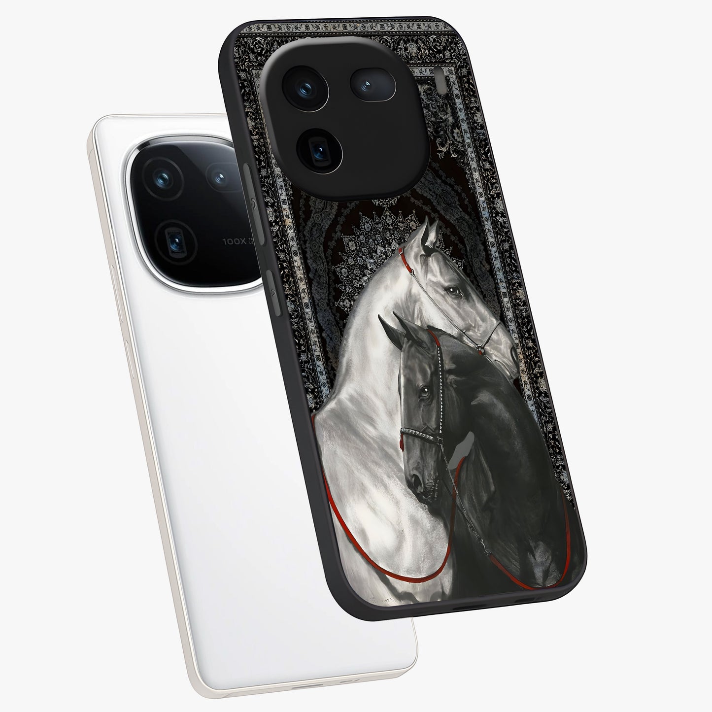 Majestic Ride Legacy Glass Case displayed in angled mockup highlighting sleek vehicle design with bold racing aesthetic.