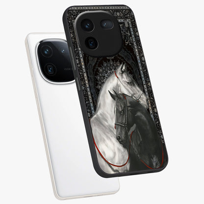 Majestic Ride Legacy Glass Case displayed in angled mockup highlighting sleek vehicle design with bold racing aesthetic.