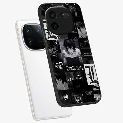 Midnight Chaos Mind Glass Case displayed in angled mockup highlighting chaotic artistic design with dramatic midnight aesthetic.