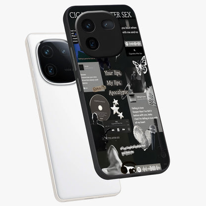 Midnight Love Echo Glass Case displayed in angled mockup highlighting elegant love inspired design with deep aesthetic style.